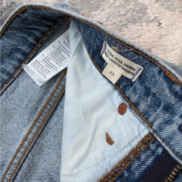 Madewell High-rise denim Mid-length shorts, SZ 25 in Bingley Wash - Picture 5 of 6